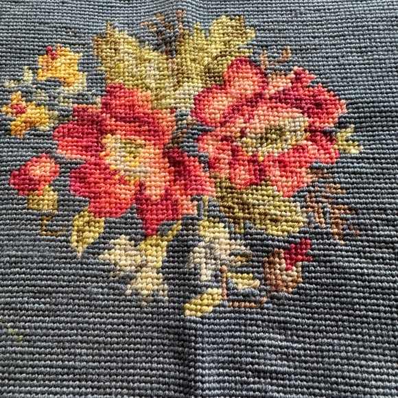 Danish designs—group of 3—needlepoint completed.  Pillow tops, stool coverings. - Picture 8 of 13